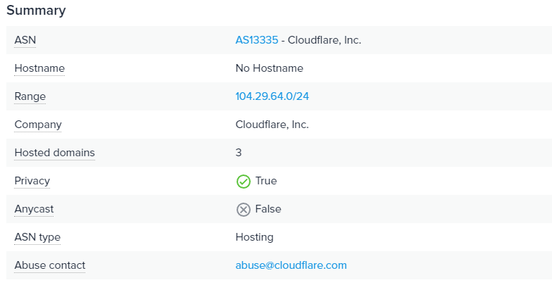 利用IPinfo.io的ASN API 找出所有Cloudflare的IP